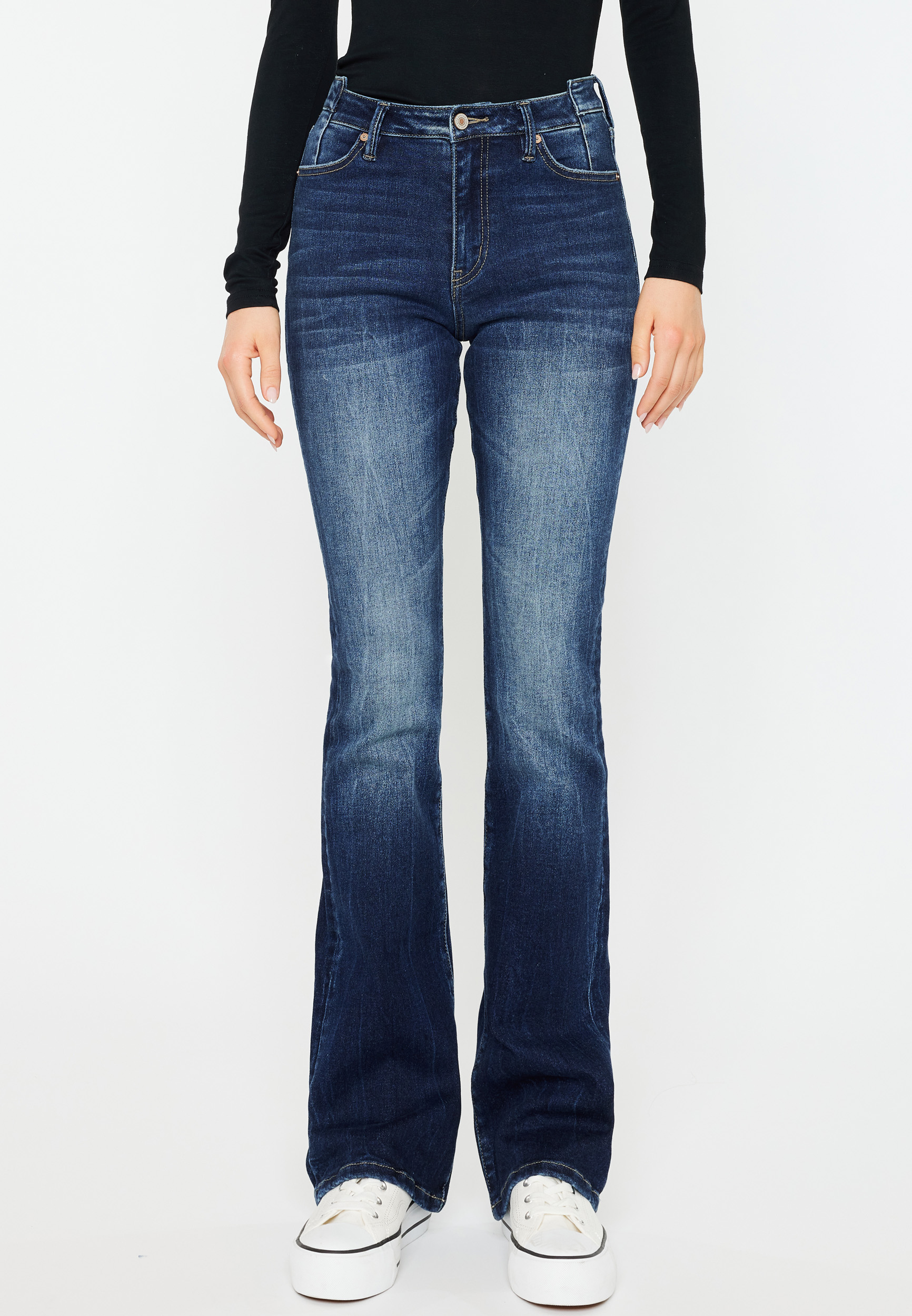 KanCan&trade; Dark High Rise Curvy Insert Waist Bootcut Jean, C258, large
