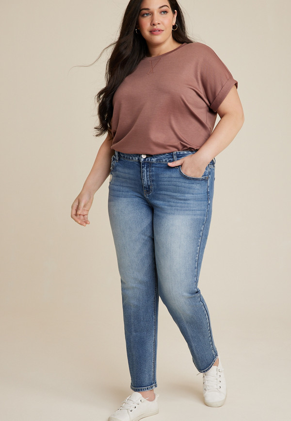 Plus Size KanCan™ Mid Rise Straight Jean | maurices