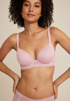 SmoothBliss Demi Lace Trim Underwire Bra