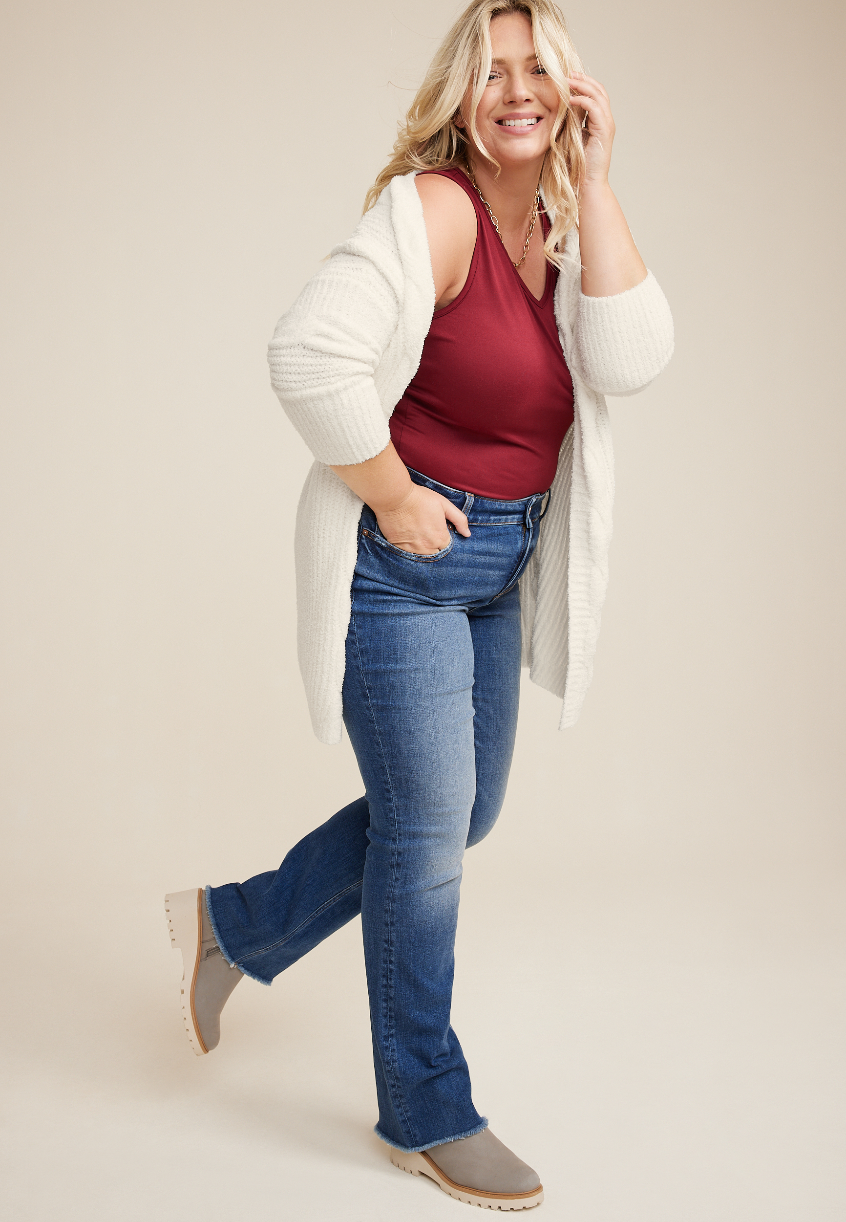 Plus Teddy Sherpa Cardigan