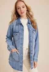 Denim Shacket, MEDIUM SANDBLAST, small