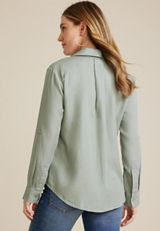 Utility Relaxed Button Up Shirt, C2527, small