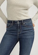 Silver Jeans Co.&reg; Avery Curvy High Rise Luxe Stretch Straight Jean, , small