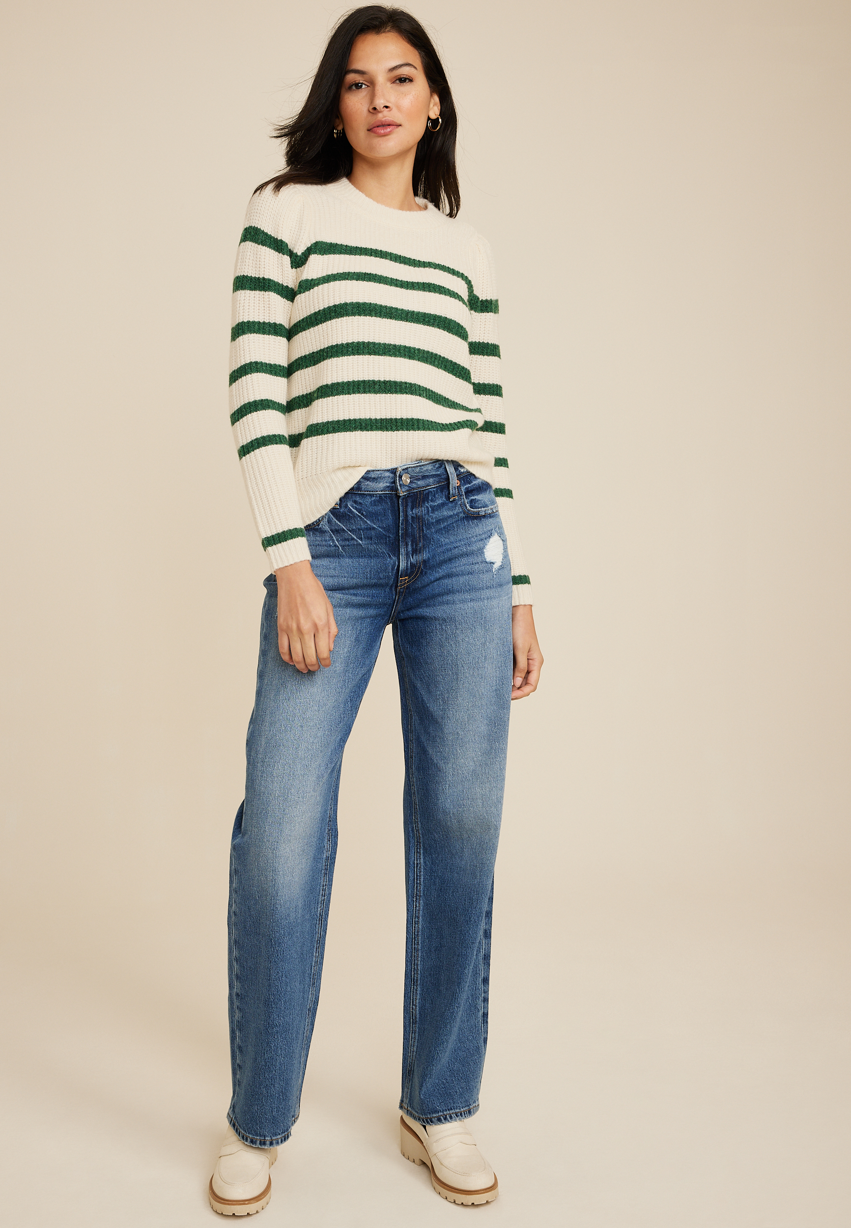 Summit Striped Sweater, C8779, large