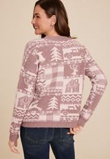 Holiday Patchwork Sweater, C5999, small