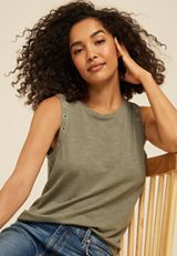 edgely&trade; Grommet Tank Top, C4153, small