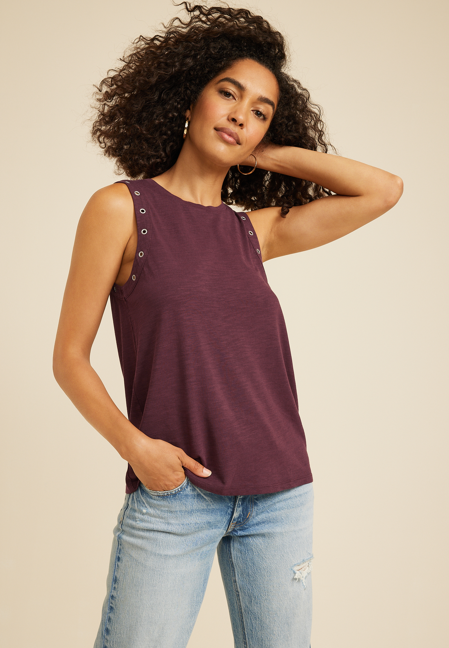 edgely™ Grommet Tank Top