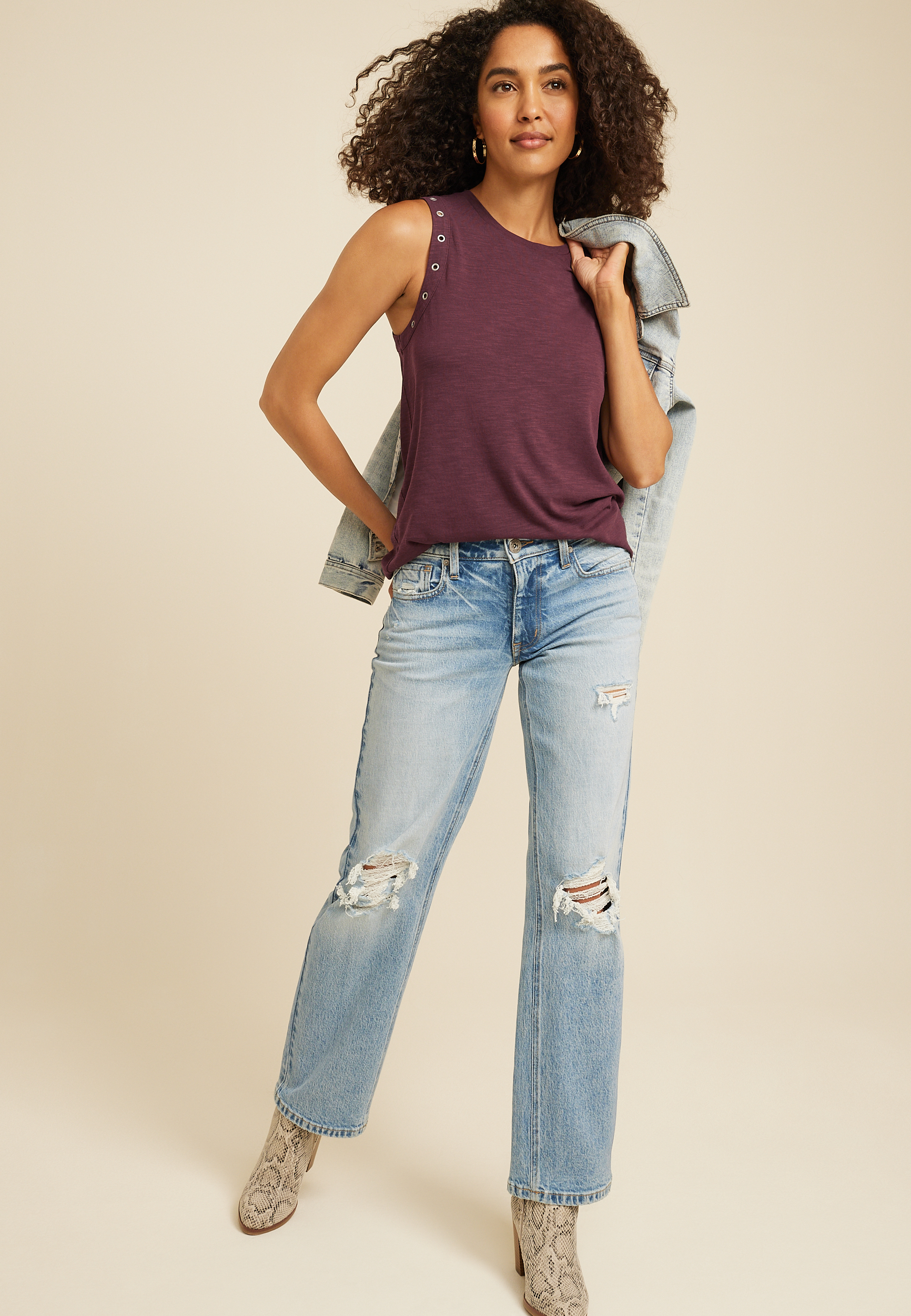 edgely™ Grommet Tank Top