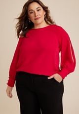 Plus Size Fallon Blouse, C9392, small