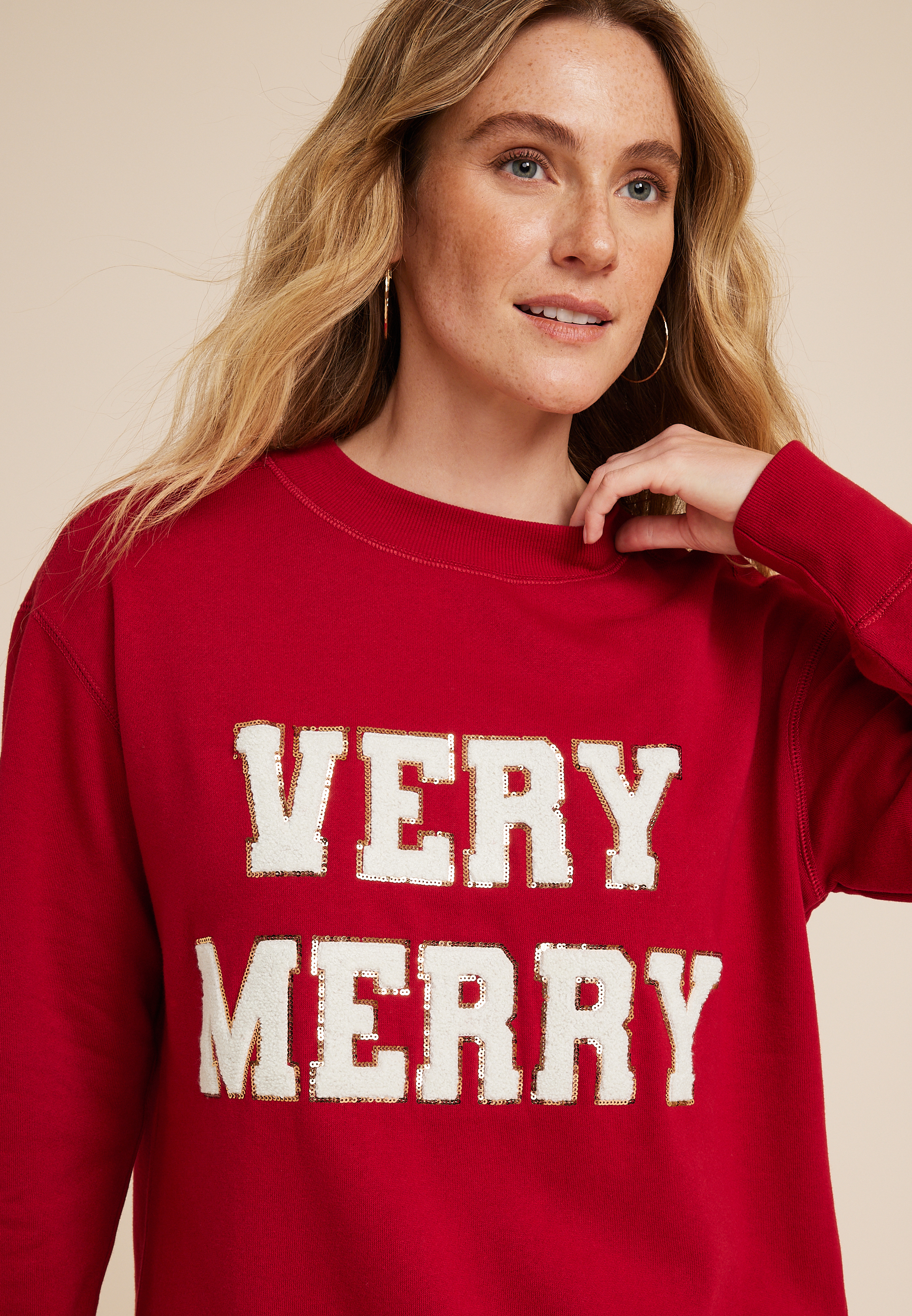 Willowsoft Very Merry  Sweatshirt, C4744, large