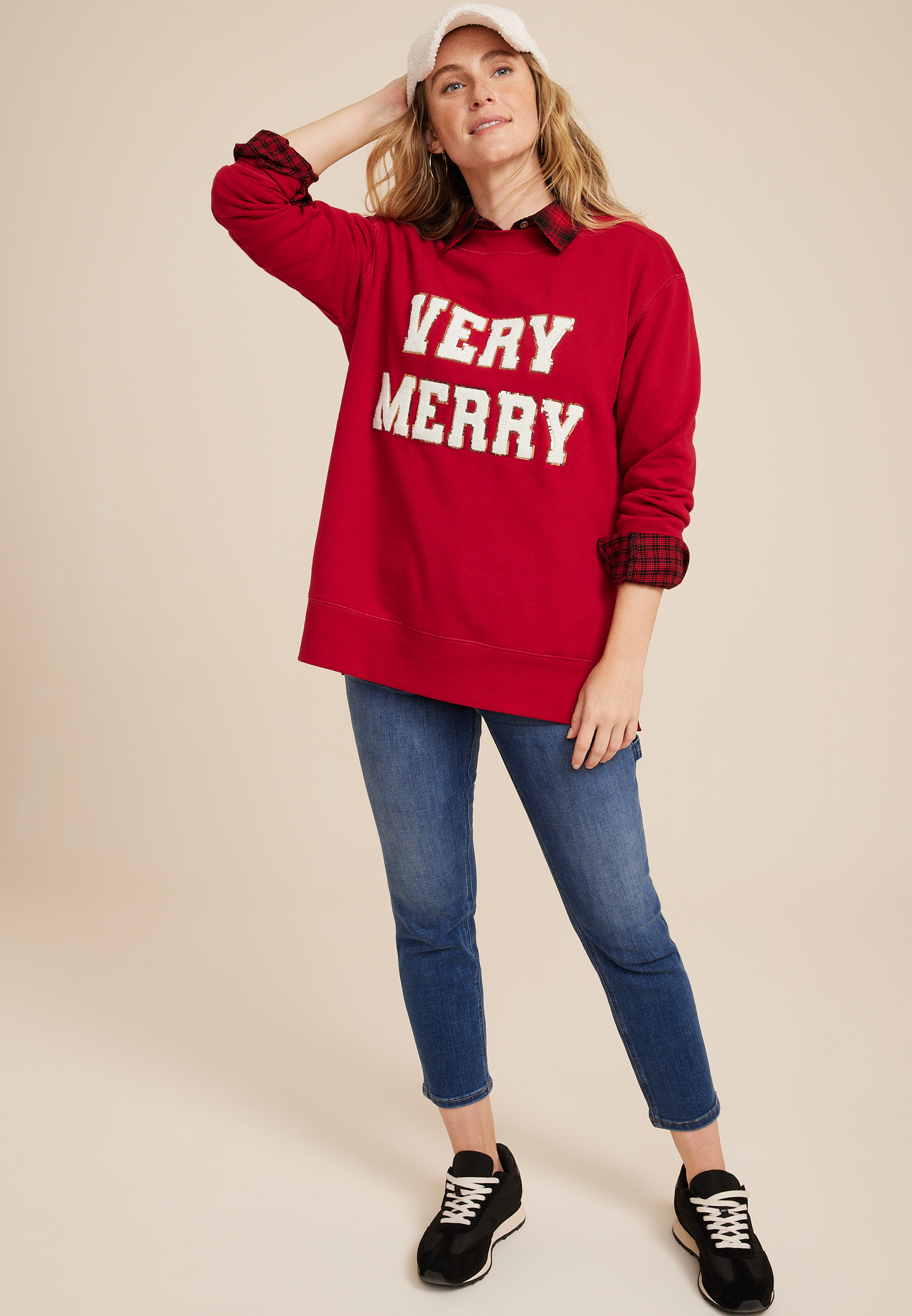 Willowsoft Very Merry  Sweatshirt, C4744, large