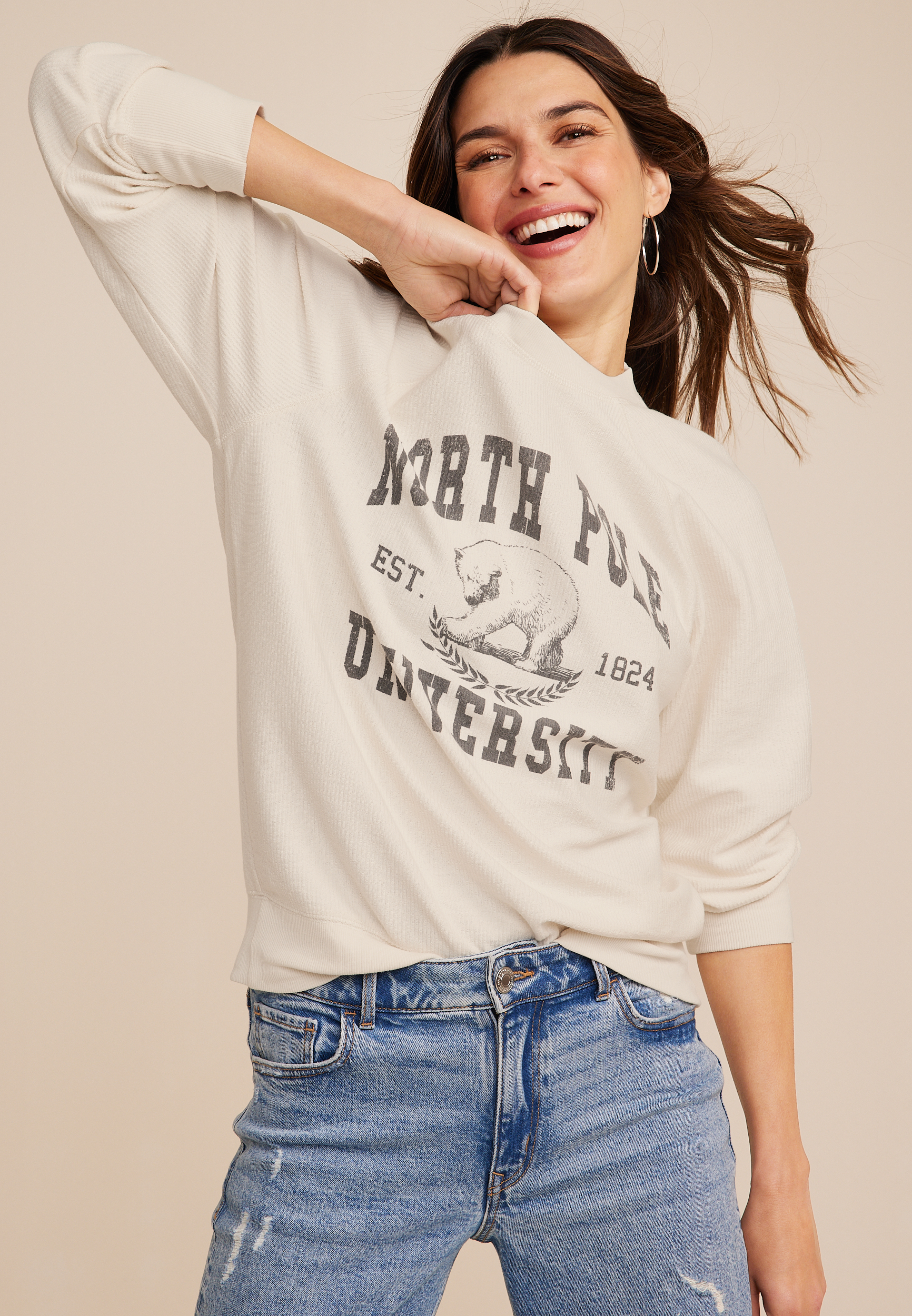 North Pole University Sweatshirt, C2789, large