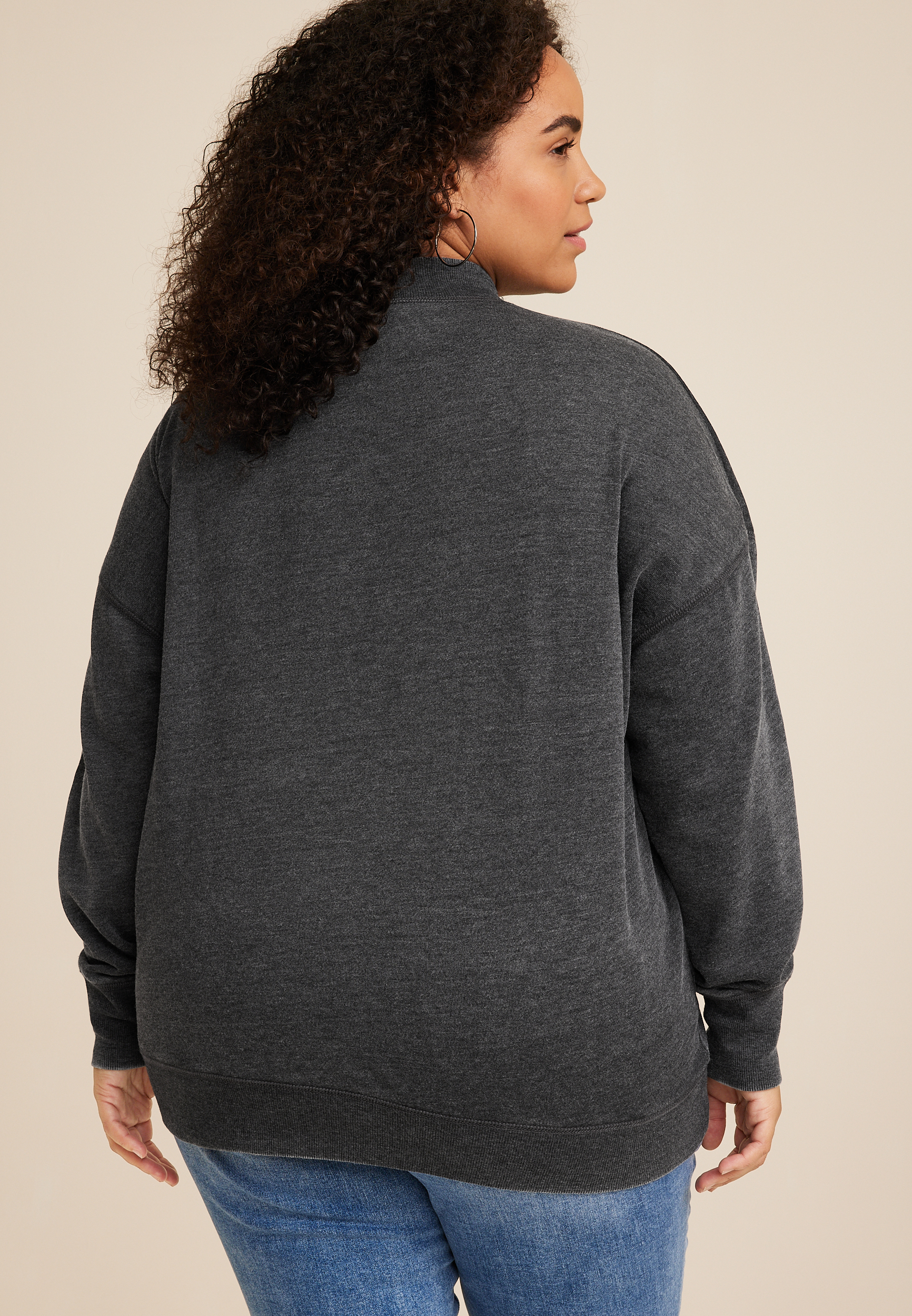 Plus Size Joy To The World Sweatshirt, BLACK, large