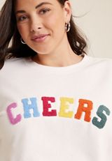 Plus Size Cheers Sweatshirt, C4673, small