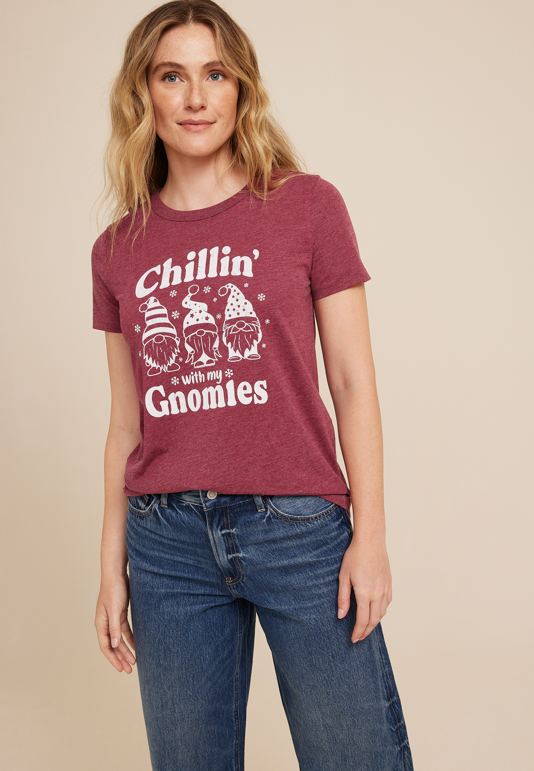 Chillin With My Gnomies Graphic Tee, C9179, large