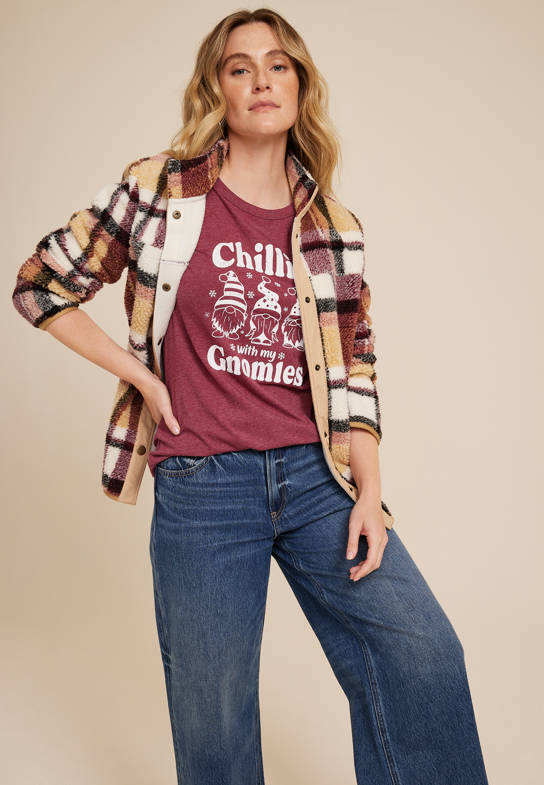 Chillin With My Gnomies Graphic Tee, C9179, large