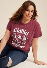 Plus Size Chillin With My Gnomies Graphic Tee, C9179, small