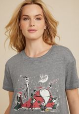 Nightmare Before Christmas Graphic Tee, BLACK, small