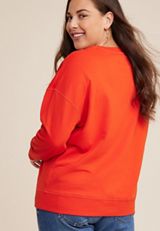 Plus Size Christmas Crew Sweatshirt, C9392, small