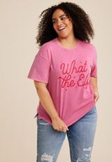 Plus Size What The Elf Graphic Tee, C9208, small