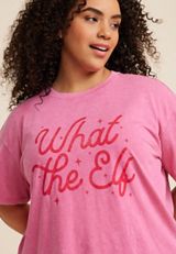 Plus Size What The Elf Graphic Tee, C9208, small