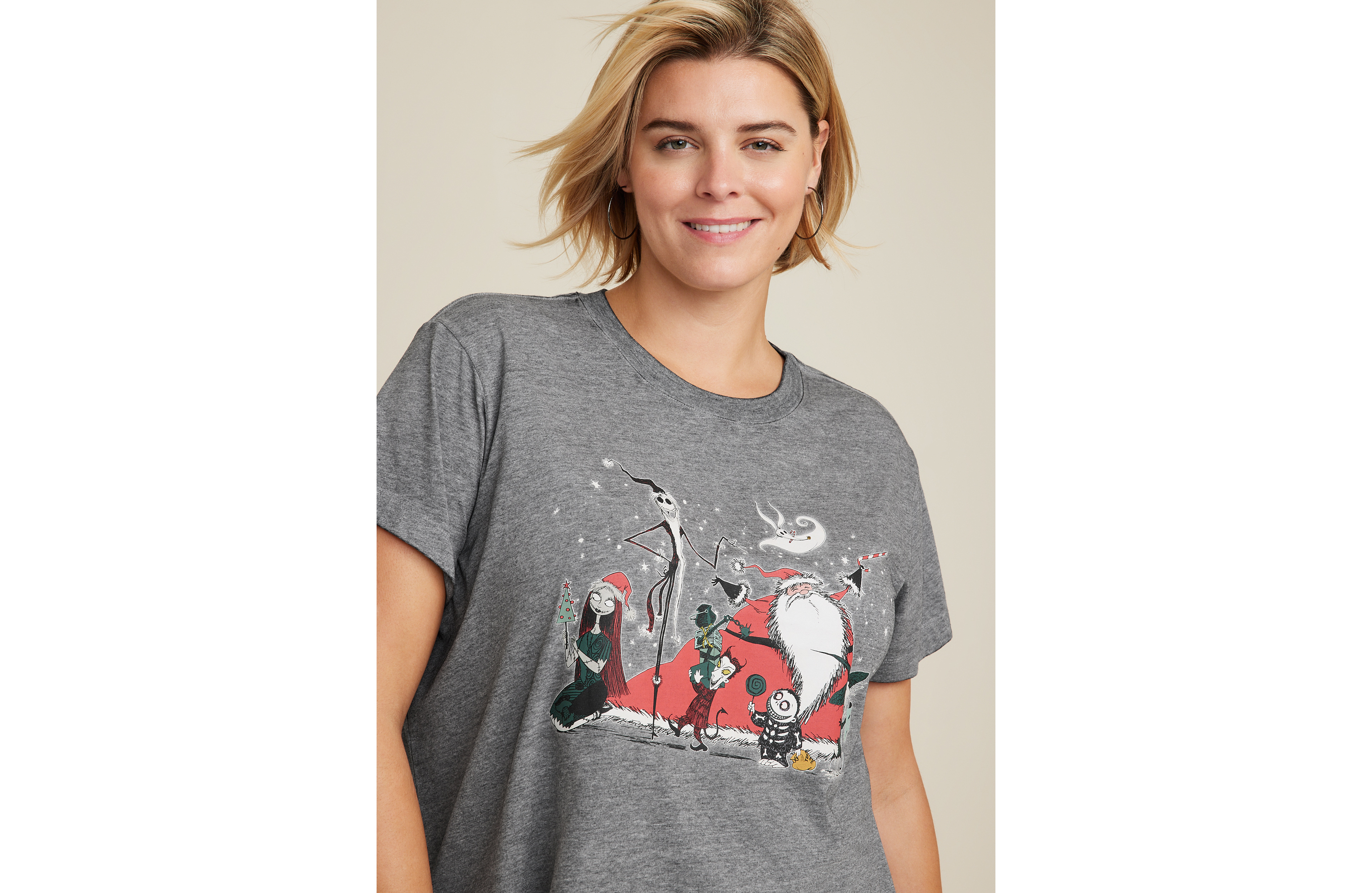 Plus Size Nightmare Before Christmas Graphic Tee