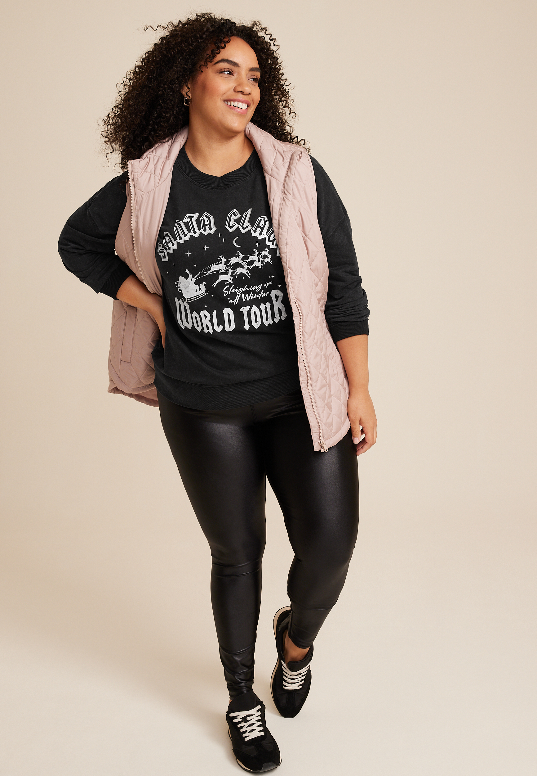Plus Size Santa Claus World Tour Sweatshirt, C106, large