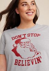 Plus Size Santa Graphic Tee, C1123, small
