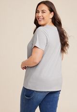 Plus Size Santa Graphic Tee, C1123, small