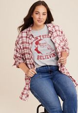 Plus Size Santa Graphic Tee, C1123, small