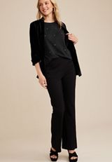 edgely&trade; Rhinestone Embellished Crew Neck Tee, C1876, small