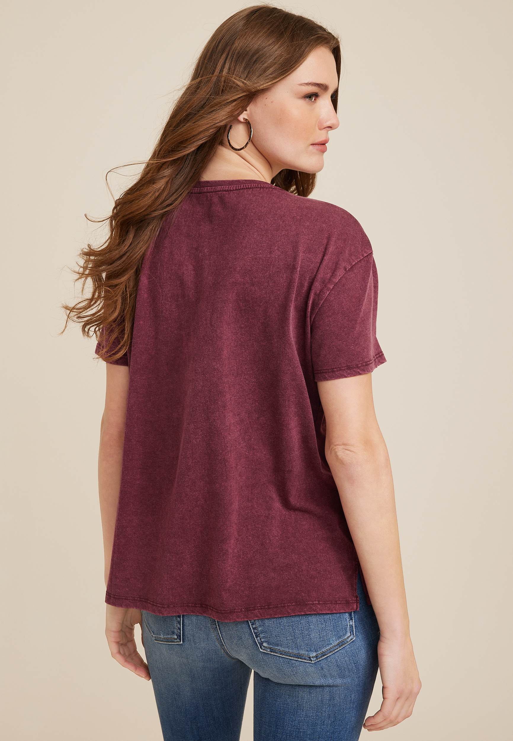 edgely™ Rhinestone Embellished Crew Neck Tee