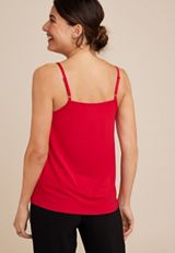 Lace Trim Crepe Cami, C9392, small