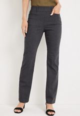 Bengaline Mid Rise Bootcut Pant, Charcoal Heather, small