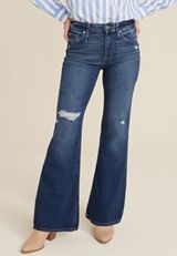 edgely&trade; Super High Rise Ripped Relaxed Flare Jean, MEDIUM SANDBLAST, small