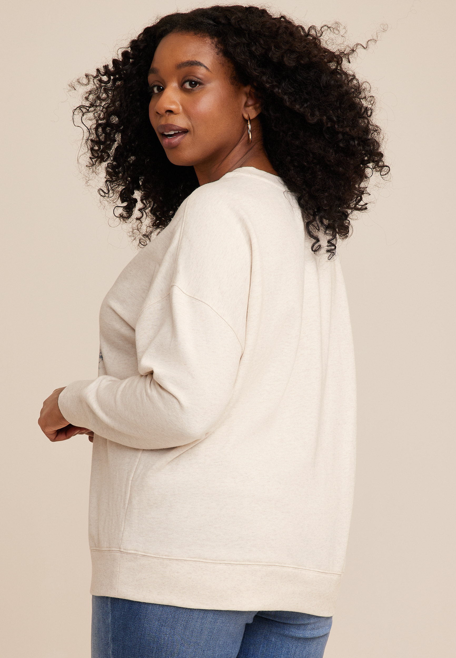 Plus Size Apres Ski Sweatshirt, C2445, large