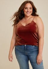 Plus Size Velvet Cami, C1093, small