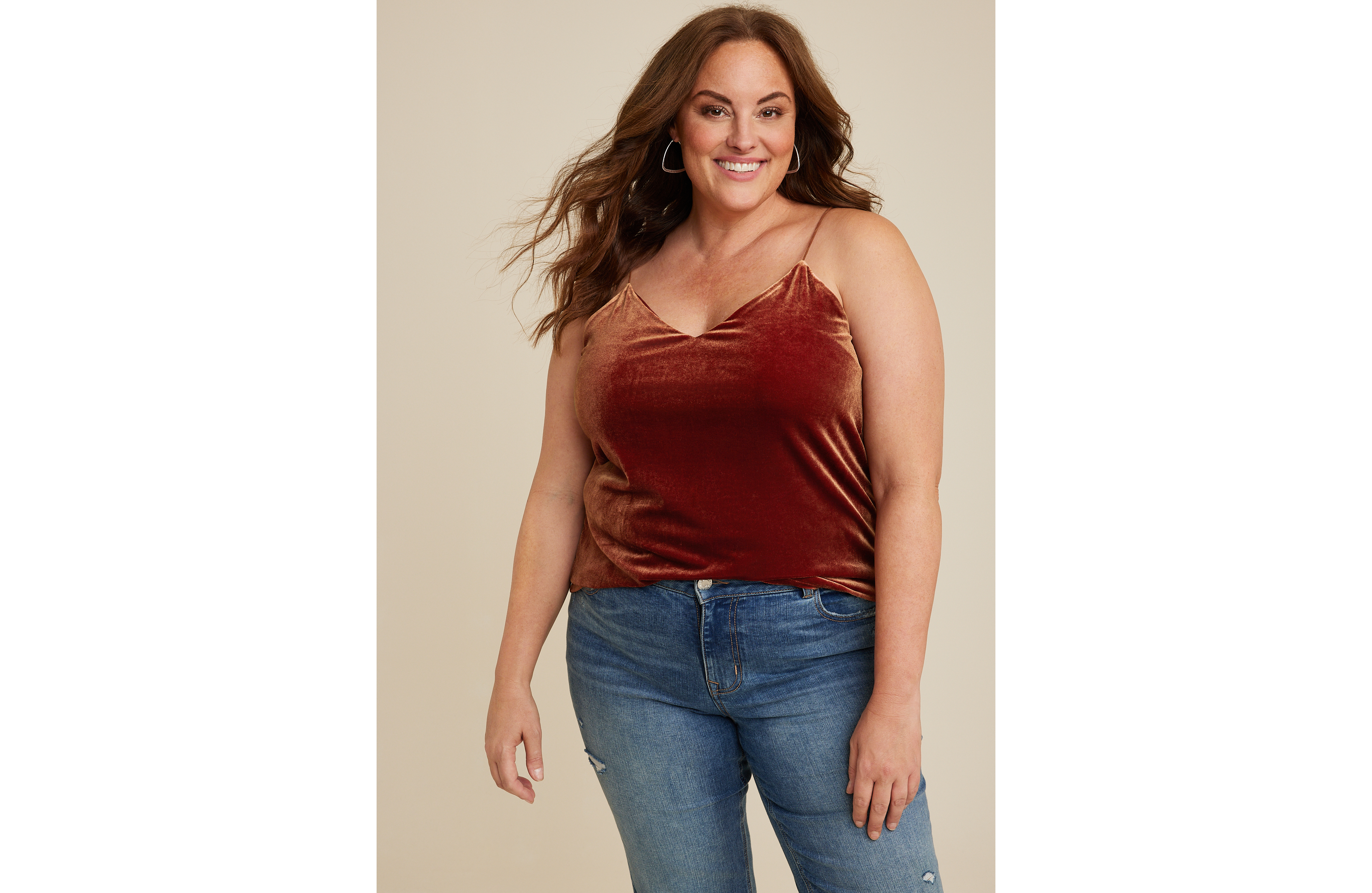 Plus Size Velvet Cami