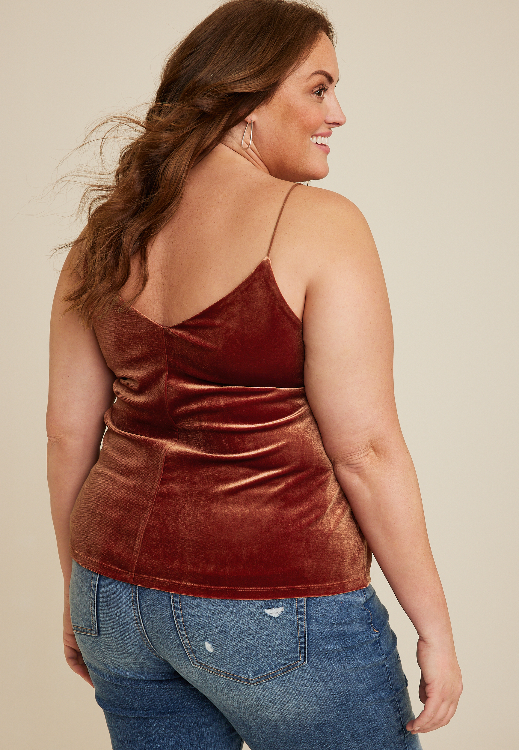 Plus Size Velvet Cami, C1093, large