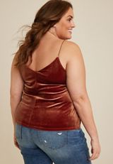 Plus Size Velvet Cami, C1093, small