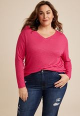 Plus Size 24/7 Victoria Long Sleeve Tee, C4657, small