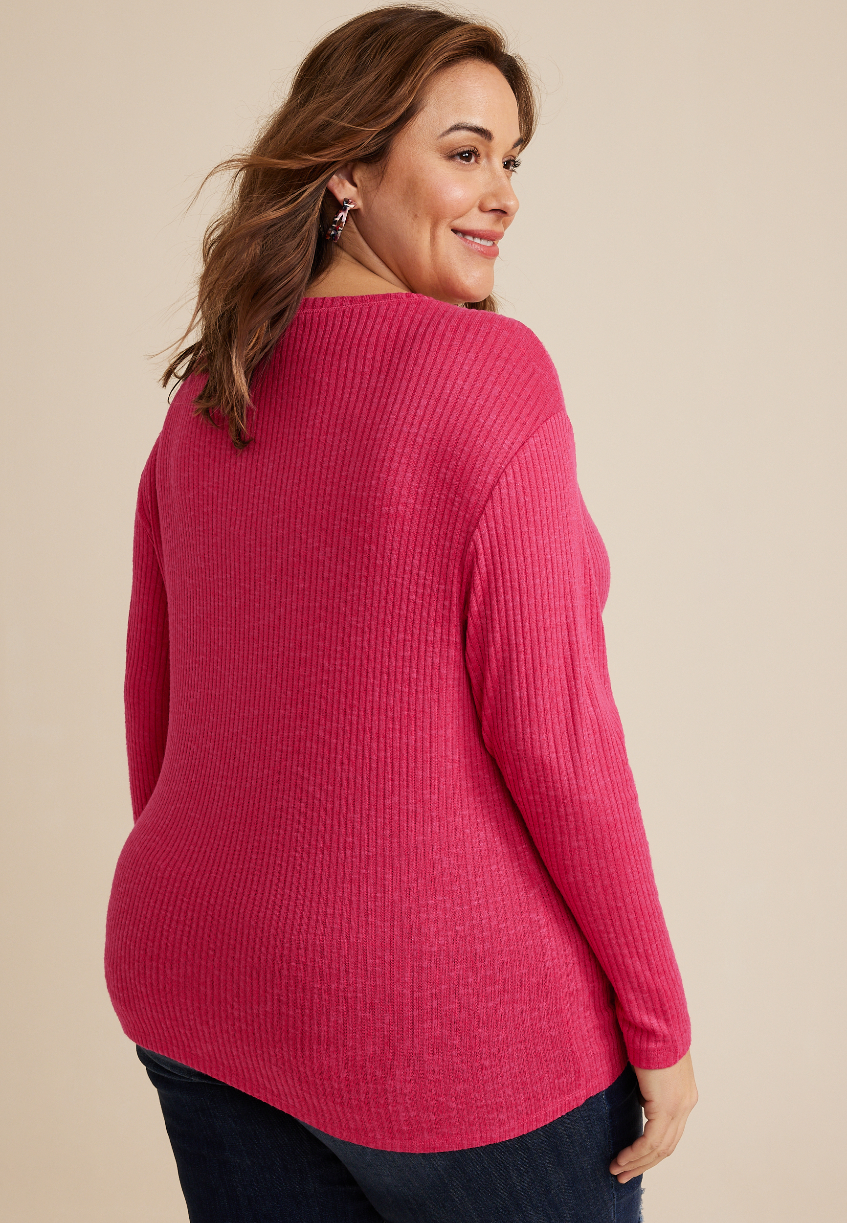 Plus Size 24/7 Victoria Long Sleeve Tee, C4657, large