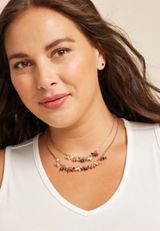 Multicolor Beaded Layered Necklace, , small