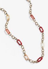Multicolor Resin Link Necklace, , small