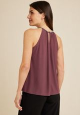 Jeweled Trim Halter Top, C3215, small