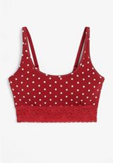 Simply Comfy Polka Dot Cotton Bralette, C7044, small