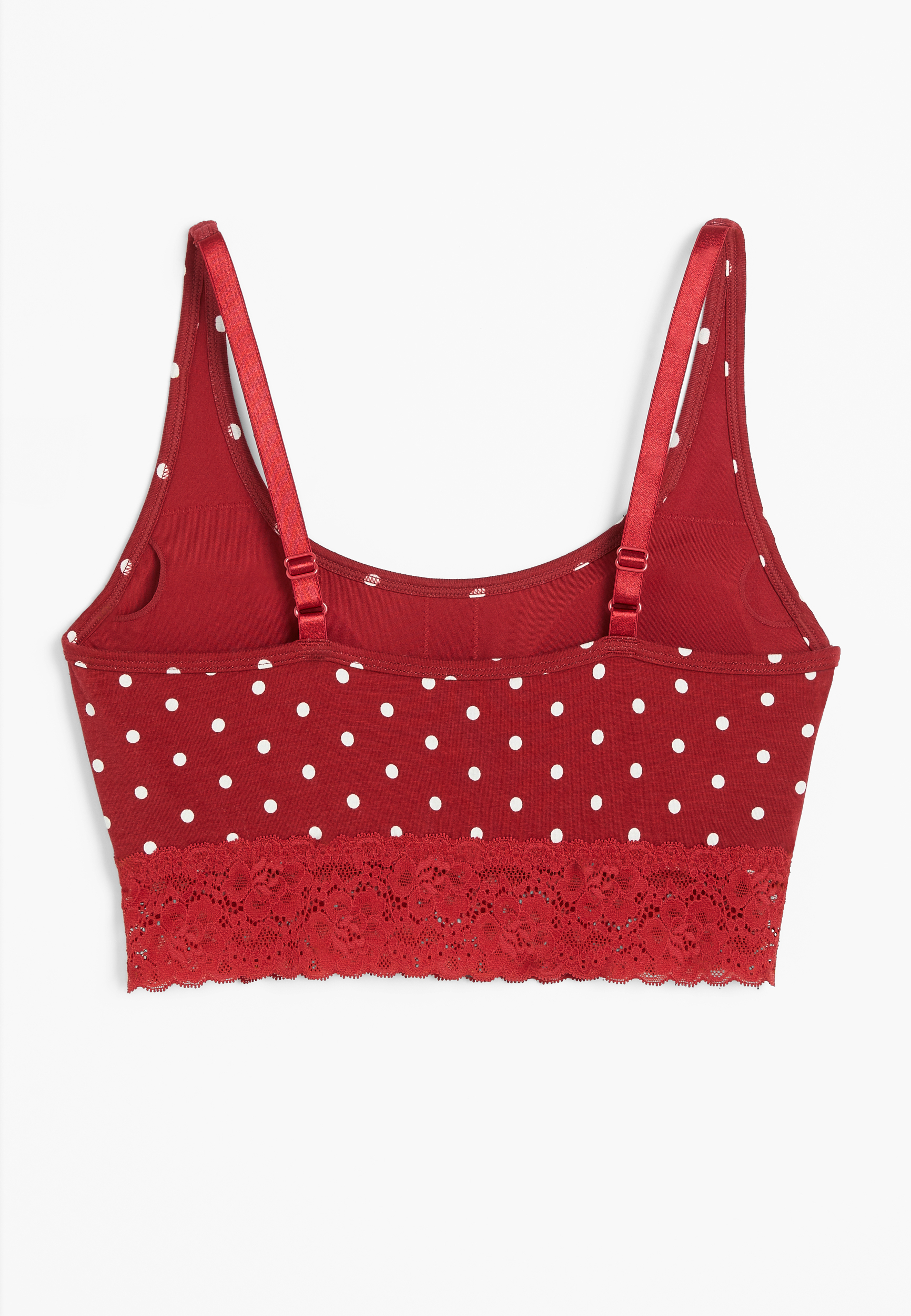 Simply Comfy Polka Dot Cotton Bralette, C7044, large
