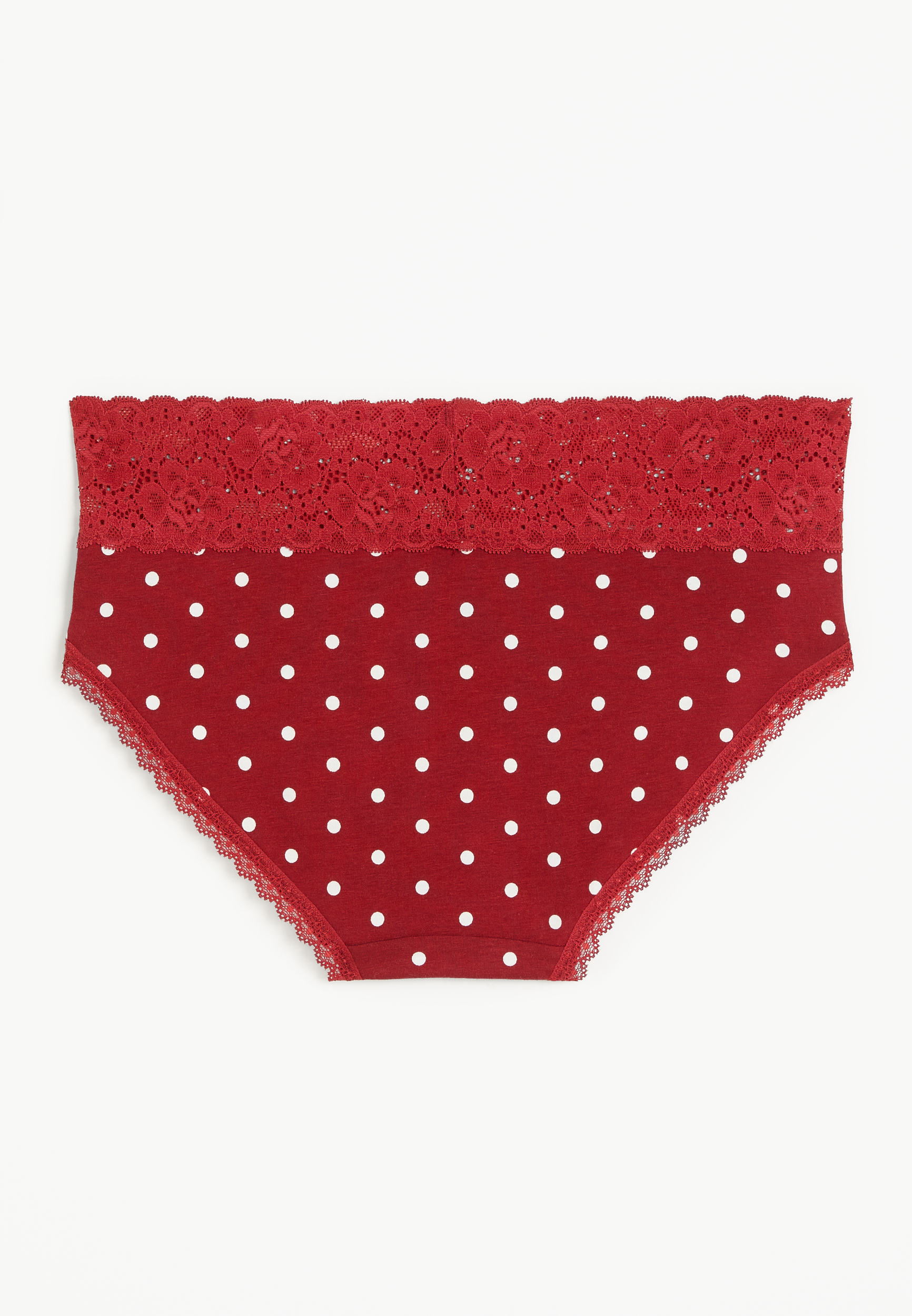 Simply Comfy Polka Dot Cotton Hipster Panty, REBEL RED COMBO, large