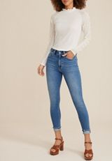 KanCan&trade; Skinny High Rise Rolled Frayed Hem Jean, C3337, small