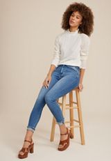 KanCan&trade; Skinny High Rise Rolled Frayed Hem Jean, C3337, small
